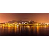 Vista de noche de Hong kong