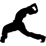 Vinilo decorativo silueta hombre baile moderno