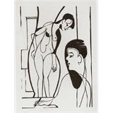 Artista y modelo de mujer