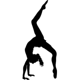 Vinilo decorativo silueta bailarina voltereta