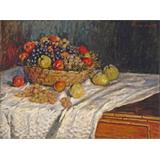 Naturaleza muerta con manzanas y uvas , 1879