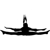 Vinilo decorativo silueta niña salto gimnasia rítmica