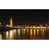 Londres Big Ben desde el río de noche