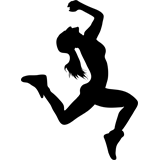 Vinilo decorativo silueta de una mujer corriendo