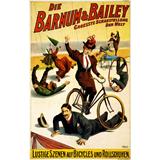 Barnum y Bailey con bicicletas y patines