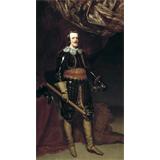 Felipe IV armado y con un león a los pies