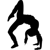 Vinilo decorativo silueta bailarina pino puente