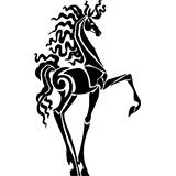 Vinilo decorativo caballo tribal 19