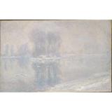 Hielo en el Sena en Bennecourt , 1893