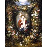 La Santísima Virgen María y el Niño y en Cuadro