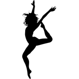 Vinilo decorativo silueta bailarina danza moderna