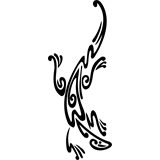 Vinilo decorativo tattoo lagarto tribal 002