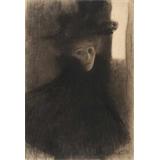 Retrato de una dama con el cabo y el sombrero, 1897-1898 