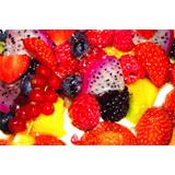 Lienzo Cuadro  Frutas, bayas y crema