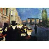 Por la noche en la calle Karl Johan