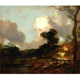 Paisaje con Stream y Weir