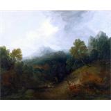 Paisaje con un rebaño de ovejas