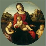 María con el Niño , San Juan Bautista y Santo Niño