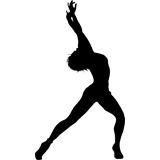 Vinilo decorativo silueta movimiento danza moderna