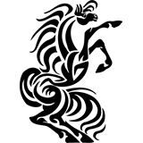 Vinilo decorativo caballo tribal 13