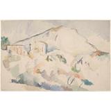 Château Noir y Mont Sainte -Victoire , c. 1890-1895