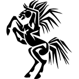 Vinilo decorativo caballo tribal 02