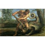 Hércules MATANDO AL Dragones de Jardine De Las cohetes