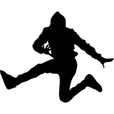 Vinilo decorativo silueta bailarín con capucha