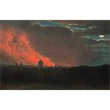 Fuego en Londres, visto desde Hampstead