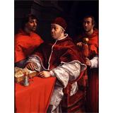 Retrato del Papa León 10 con el cardenal Giulio de Medici y Luigi de Rossi
