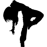 Vinilo decorativo silueta de una bailarina moderna