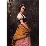 Mujer joven en el bosque