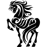Vinilo decorativo caballo tribal 03