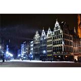 Ciudad de Amberes nevada