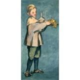 Muchacho que lleva una bandeja