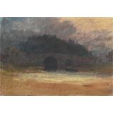 Paisaje de la tarde con el castillo y el puente en Yorkshire