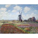 Los campos de tulipán con el molino de viento de Rijnsburg , 1886
