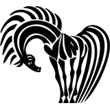 Vinilo decorativo caballo tribal 001