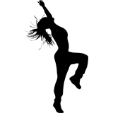 Vinilo decorativo silueta coreografía danza urbana