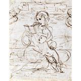 Virgen con el Niño en un paisaje leyendo