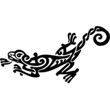 Vinilo decorativo tattoo lagarto tribal 013