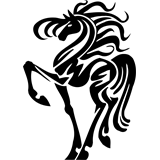 Vinilo decorativo caballo tribal 04