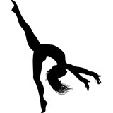 Vinilo decorativo silueta movimiento danza moderna