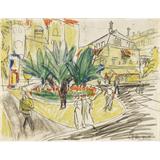 Los arbustos en la plaza Albert en Dresde