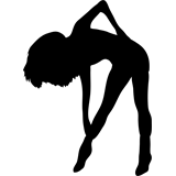 Vinilo decorativo silueta mujer con calentadores