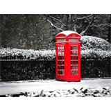 Londres cabina telefónica nevada b/n