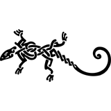 Vinilo decorativo tattoo lagarto tribal 015