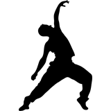 Vinilo decorativo silueta de un bailarín moderno