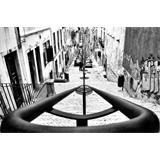 Lienzo Cuadro  Lisboa blanco y negro