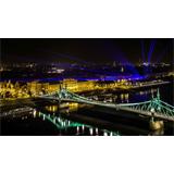 Budapest en la noche iluminado